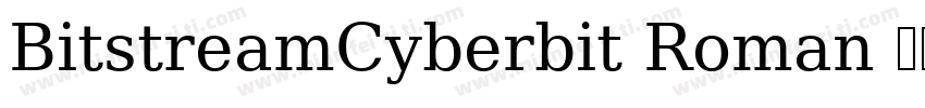 BitstreamCyberbit Roman 字体下载字体转换